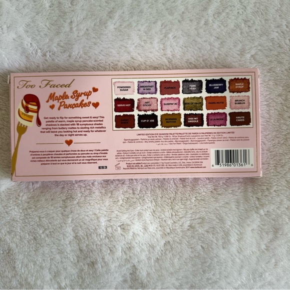 Too Faced Maple Syrup Pancakes Eye Shadow Palette18 Limited Edition
Shades new - Picture 3 of 6